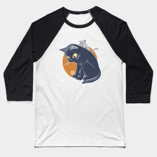 Back Of The Black Cat Baseball T-Shirt